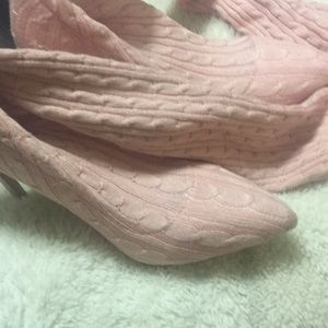 Pink shoe heels (never wore) thigh high